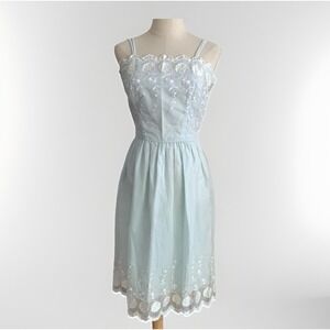 1950's Vicky Vaughn Junior Swiss Dot Sundress‎